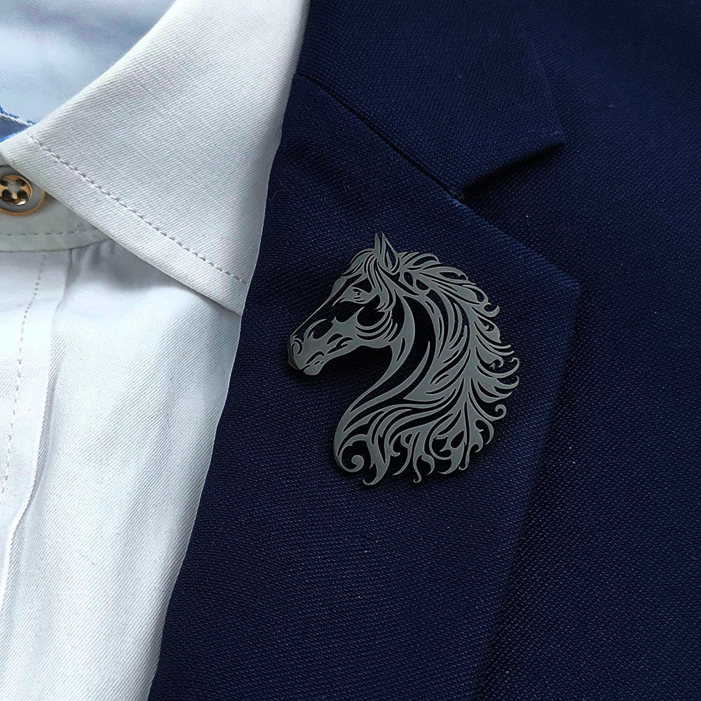 Horse Head Brooch Pin