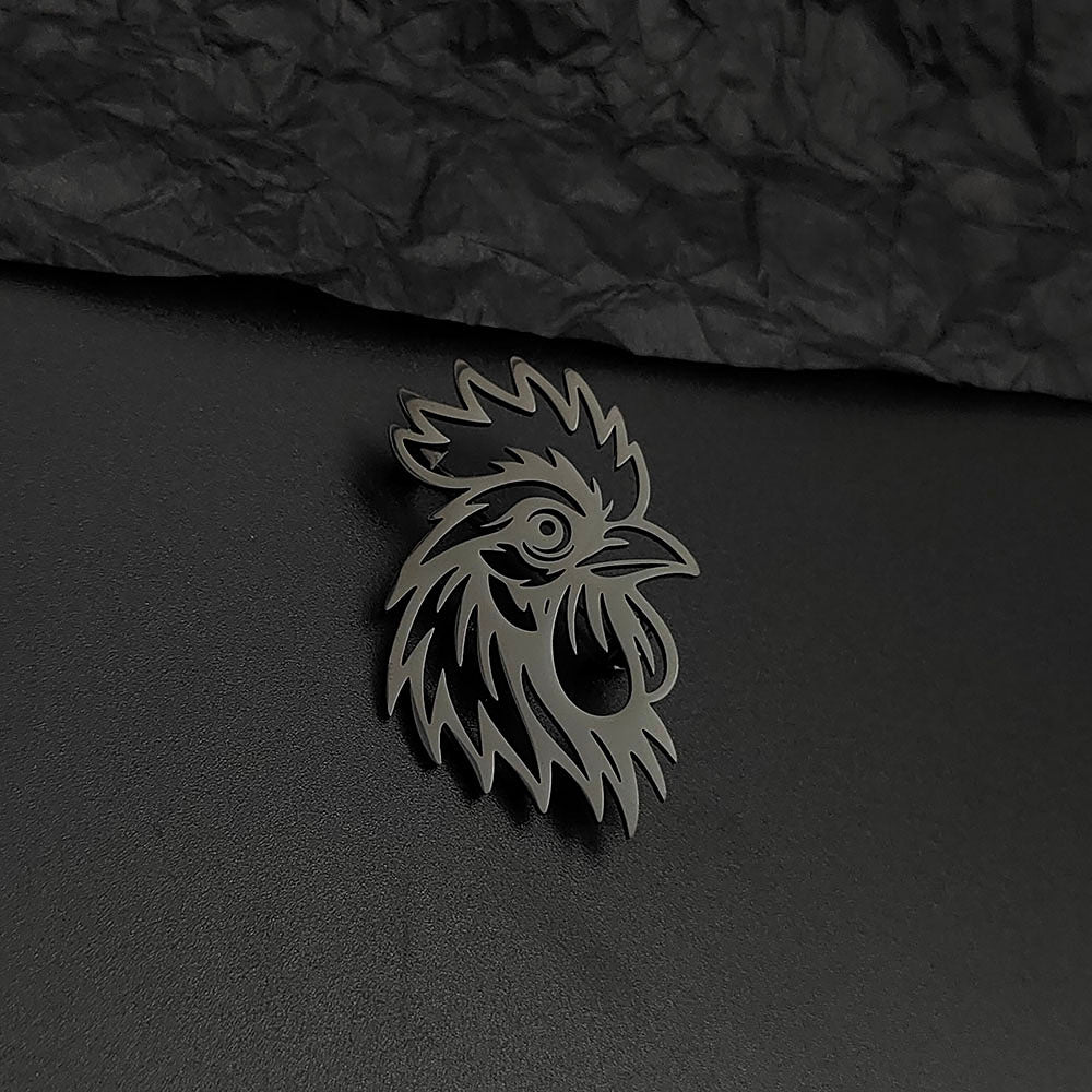 Rooster Head Brooch Pin