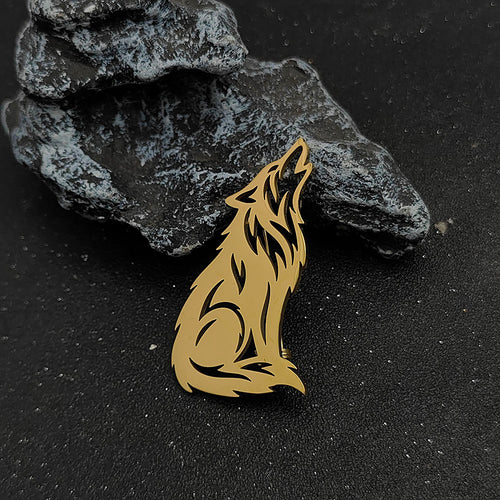 Lone Wolf Brooch Pin