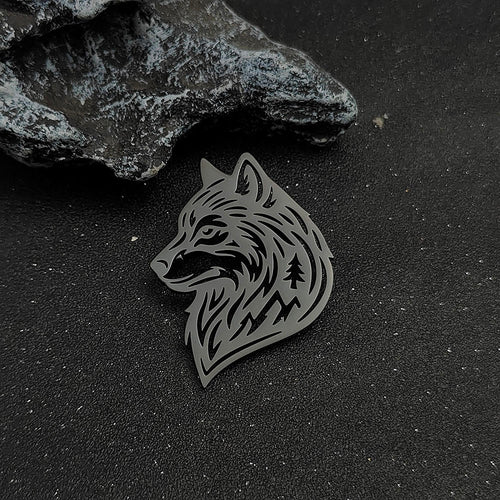 Wolf Head Brooch Pin