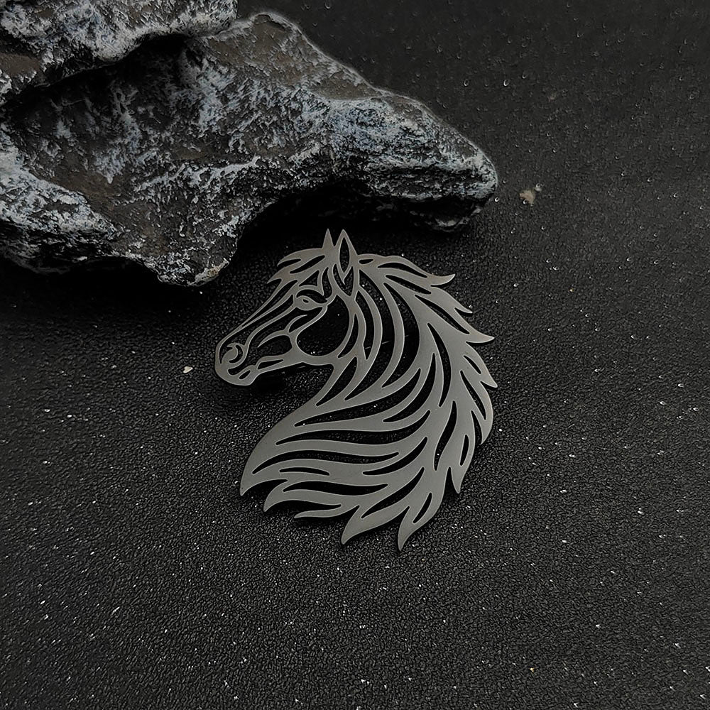 Horse Head Brooch Pin