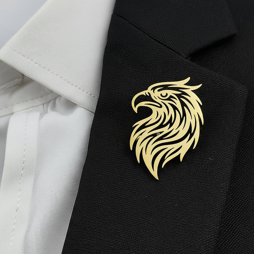 Eagle Head Brooch Pin