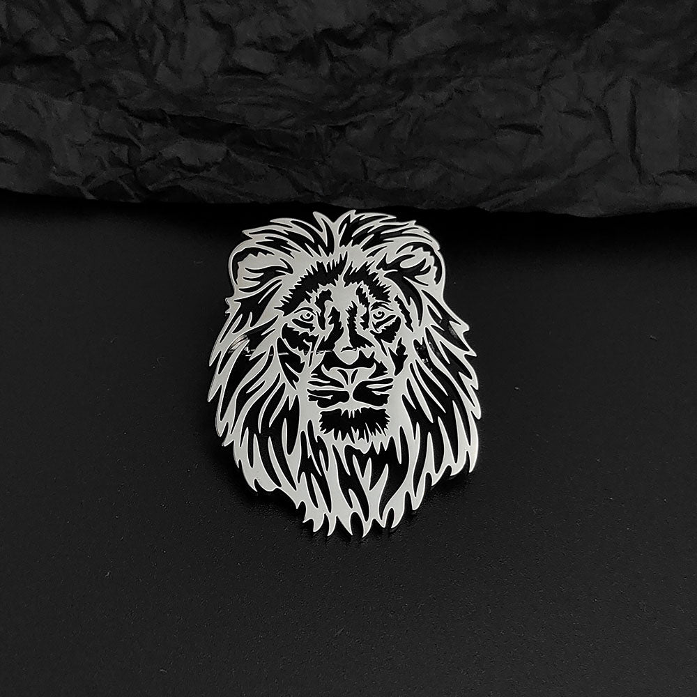 Lion Head Brooch Pin
