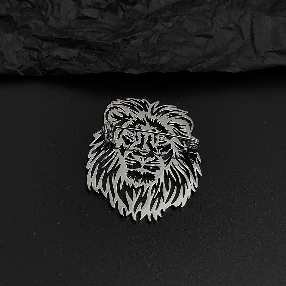 Lion Head Brooch Pin