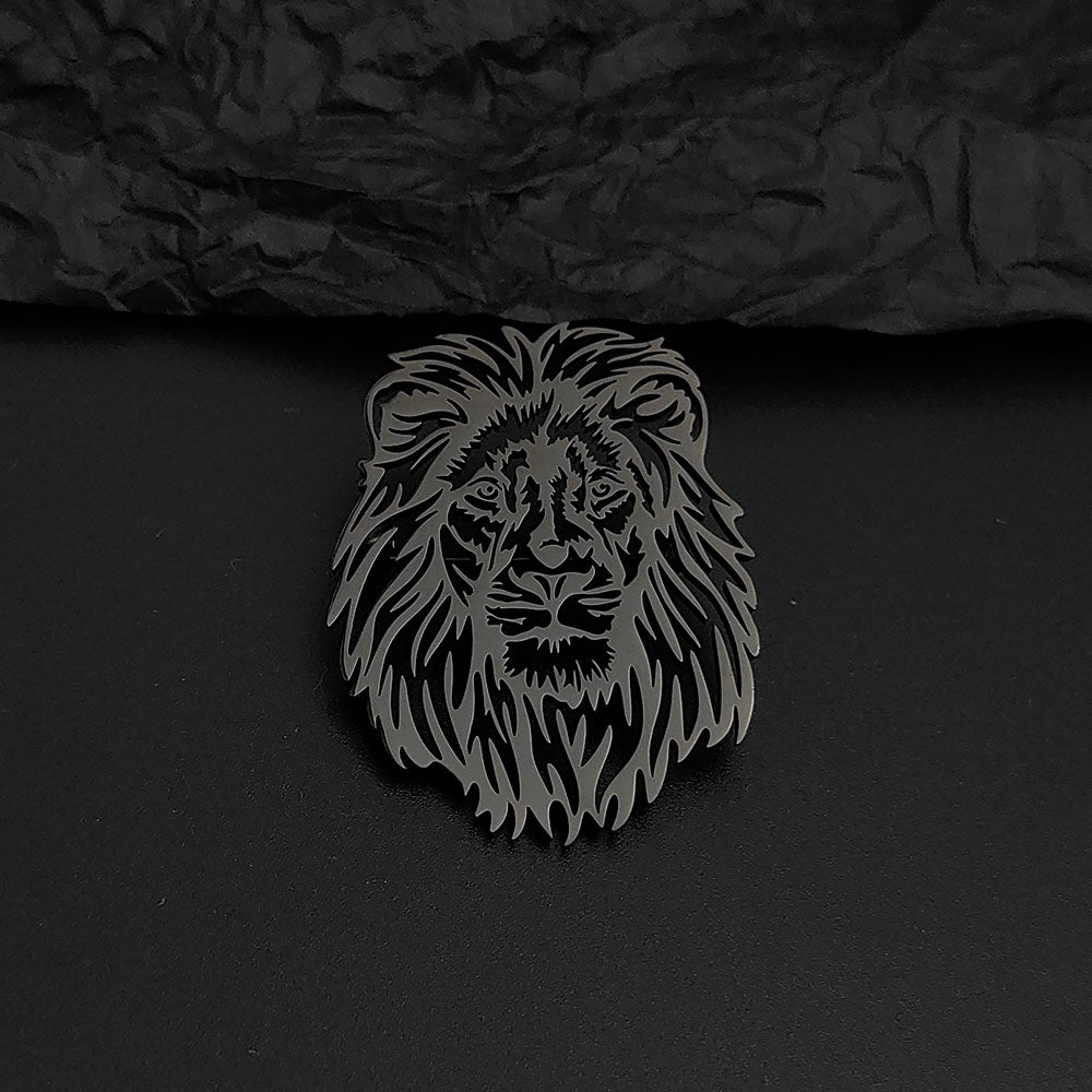 Lion Head Brooch Pin