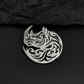 Tribal Rhino Brooch Pin