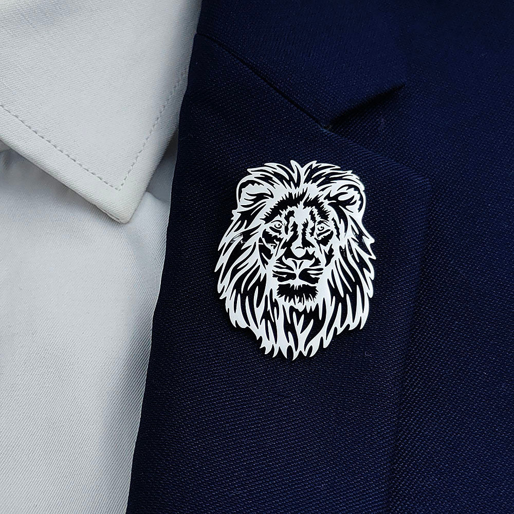Lion Head Brooch Pin