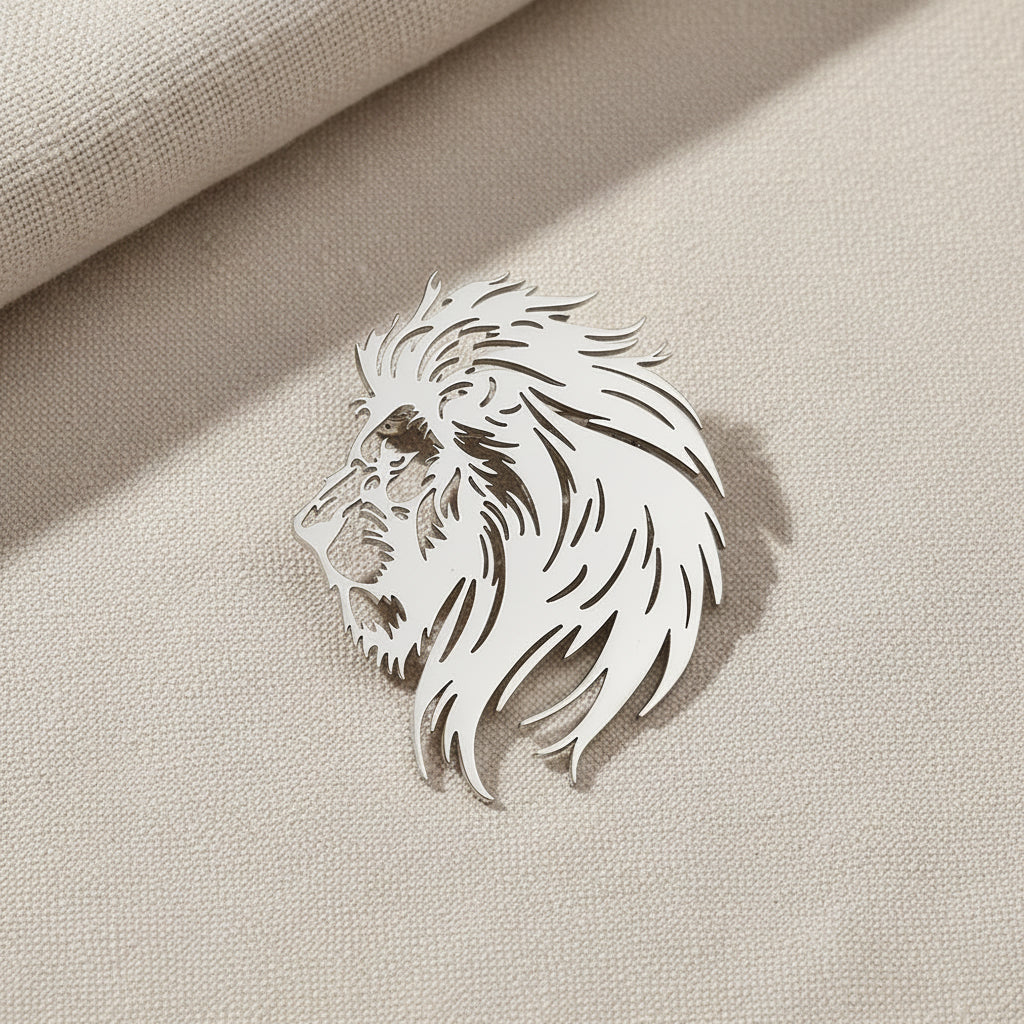 Lion Head Brooch Pin