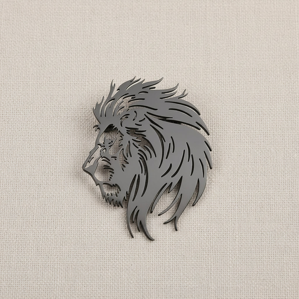 Lion Head Brooch Pin